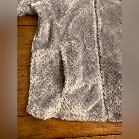 Columbia Textured Fleece Light Blue Gray Zip Front Jacket Size Small SUPER SOFT - Picture 2 of 9